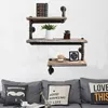 Plovoucí police Dřevěná nástěnná police Vintage Retro DIY Náhled obrázku produktu 2