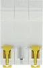 A close-up, straight-on view of a three-pole circuit breaker. Anteprima dell’immagine prodotto