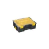 A black and yellow organizer box with a clear lid, shown from a slightly elevated front-left angle on a white background. Produktbild-Vorschau