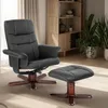 Fauteuil relax avec pied en croix - noir/marron Voir les images du produit 9