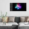DEQORI Glasbild Echtglas 100x50 cm 'Neon Gaming Symbole' Produktbild-Vorschau 3