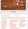 A leather tool roll with various leatherworking tools laid out, with a descriptive text box below. Produktbild-Vorschau