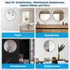 Collage of four different room settings showcasing round black wall mirrors. Náhľad obrázku produktu