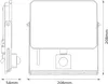 Naświetlacz LED OSRAM z czujnikiem, 50W, 4500lm, 4000K, Podgląd zdjęcia produktu 2