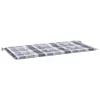 A single bench cushion with a gray and white checkered pattern, lying flat on a white background. Produktbild-Vorschau
