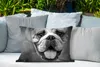 MuchoWow® Outdoor Kissen - Tierprofil Bulldogge in schwarz Produktbild-Vorschau 4