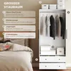 Armoire HOMCOM, armoire polyvalente à 2 portes avec tringle Voir les images du produit 4