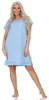 Damen Nachthemd Sleepshirt Nachtwäsche; Blau/L/40 Produktbild-Vorschau 1