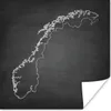 MuchoWow® Poster Illustration von Norwegen in schwarz und Produktbild-Vorschau 1