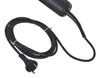 A black power cord with a European plug is coiled on a white background. Podgląd zdjęcia produktu