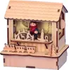 3 Stück LED Weihnachtsmarkthütte Holz beleuchtet Produktbild-Vorschau 3