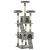 vidaXL Arbre à chat avec griffoirs en sisal 170 cm Gris Voir les images du produit 7