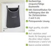 WENKO Wäsche Über Tür Sammler 65L Canguro Grau Korb Produktbild-Vorschau 3