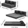VEVOR 3 in 1 Klappsofa faltbares Schlafsofa mit 2 Kissen & Produktbild-Vorschau 9