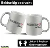 Huuraa Glitzertasse Sozialarbeiterin mit Herz 330ml Silber Produktbild-Vorschau 2
