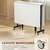 HOMCOM Esstisch, Küchentisch mit Rollen, Klapptisch für 4-6 Produktbild-Vorschau 6