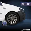 4 STK 14 Zoll Spyder pro dark anthrazit PETEX Radkappen Produktbild-Vorschau 2