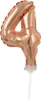Kuchendeko Mini Folienballon roségold Zahl 4 Produktbild-Vorschau 1
