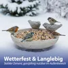 Vogeltränke mit zwei Vögeln Zement 25x14x21,7cm Produktbild-Vorschau 6