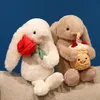 Plüsch Hase 28 cm mit Kuchen – Kawaii Konijn Kuscheltier – Produktbild-Vorschau 11