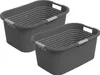 Rotho 2er-Set Wäschekorb 40L Country - Wäschesammler groß - Produktbild-Vorschau 1