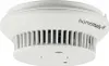 A white Homematic smoke detector is shown from a slightly elevated angle against a white background. Voir les images du produit