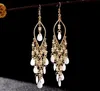 Orecchini Boho da donna con pendente orientale, bianco, Anteprima dell’immagine prodotto 9