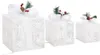 vidaXL Set di decorazioni per scatole regalo 3 pz. Bianco Anteprima dell’immagine prodotto 5