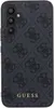 A close-up shot of a dark gray phone case with a repeating Guess logo pattern. Produktbild-Vorschau