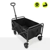Faltbarer Strandwagen, Tourenwagen - schwarz, Oxford 600D, Produktbild-Vorschau 3