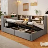 Boxspringbed 90 x 200 cm met hydraulische opbergruimte, Productafbeelding-voorbeeld 5