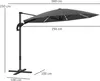 Outsunny Alu Ampelschirm LED Solar Ø300 cm höhenverstellbar Produktbild-Vorschau 12
