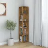 vidaXL Półka narożna dąb wędzony 33x33x164,5 cm materiał Podgląd zdjęcia produktu 11