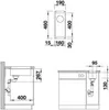 Technical drawings and dimensions of a kitchen sink and related components. Anteprima dell’immagine prodotto