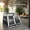 tectake® Hundetransportbox doppel mit gerader Rückwand mit Produktbild-Vorschau 7