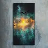 Wandbild Leinwand Bilder Wanduhr 30x60 Plasma Galaxie mit Produktbild-Vorschau 2
