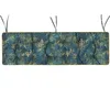 A long, tufted bench cushion with a botanical print. Náhled obrázku produktu