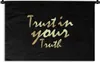 MuchoWow® Wandteppich Wandbehang Zitat - Vertrauen - Gold Produktbild-Vorschau 1