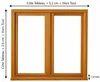 Finestra in legno a 2 vetri Altezza 135 X Larghezza 80 Anteprima dell’immagine prodotto 4
