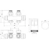 Mexen G05 termostatická sada rohová/přímá, Duplex, DN50, Náhled obrázku produktu 3
