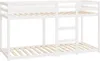 A white wooden bunk bed with wooden slats. Náhľad obrázku produktu