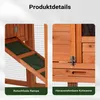 Wiltec Hasenstall 1220 x 630 x 920 mm mit Freilaufgehege Produktbild-Vorschau 6