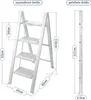 Yakimz Escabeau pliant 4nombre de marches Argent Escabeau Voir les images du produit 6