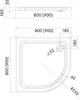 AQUABAD® Duschwanne Komplettset NORMA Maße: 80x80cm Produktbild-Vorschau 7