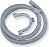 A gray corrugated hose with a U-shaped attachment, laid out on a white background. Produktbild-Vorschau
