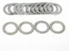 A collection of metal washers arranged in two rows on a white background. Náhled obrázku produktu