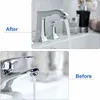 A collage showing two images of a faucet, one labeled 'After' and the other 'Before', demonstrating water flow. Produktbild-Vorschau
