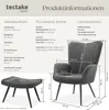 tectake® Sessel Hygge gepolstert Produktbild-Vorschau 6