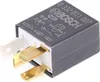 A black Bosch relay with gold-colored metal connectors, shown from a slightly elevated side angle against a white background. Produktbild-Vorschau