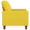vidaXL 2-Sitzer-Sofa Hellgelb 140 cm Stoff Produktbild-Vorschau 4